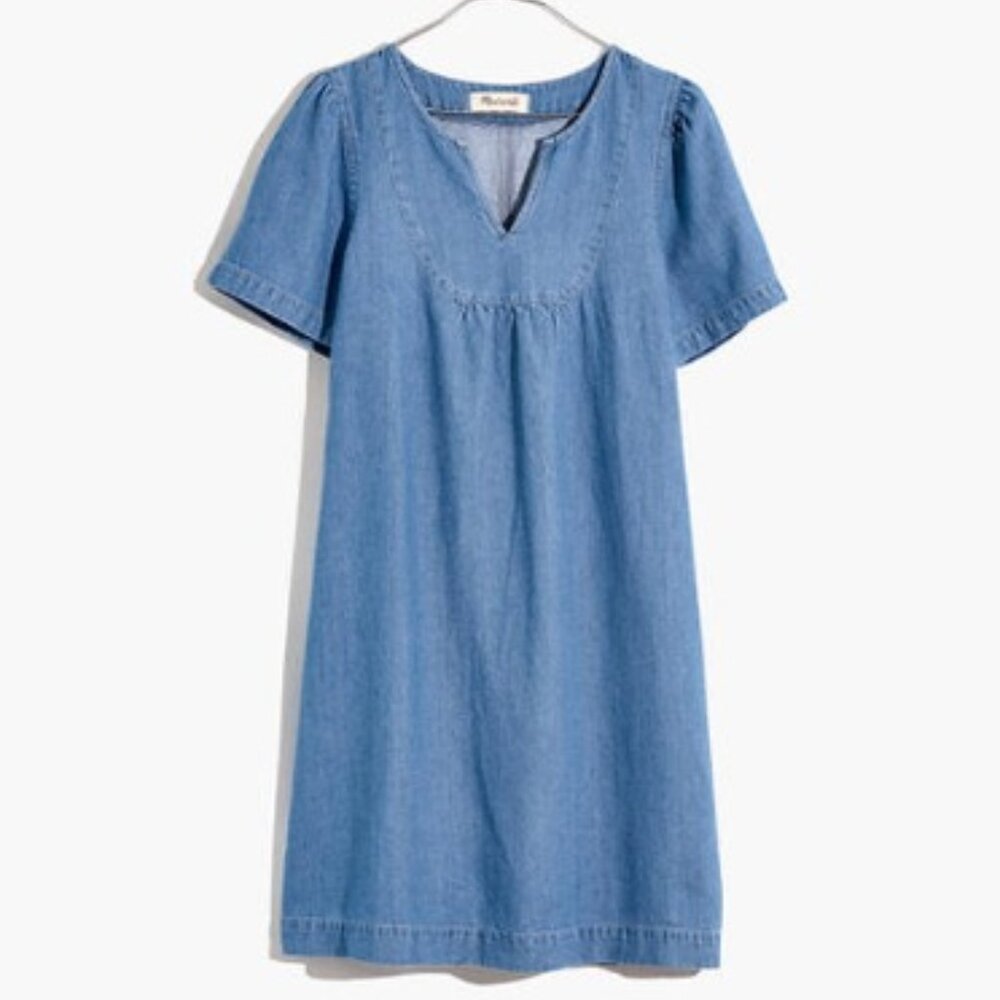 EUC Madewell Denim Popover Swing Dress in Newsom Wash